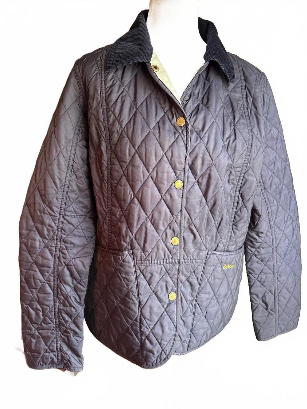 Navy Barbour Quilted Jacket US10/UK14